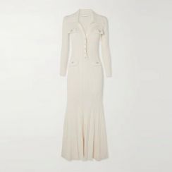 Long Sleeve Ribbed Knit Womens Dresses