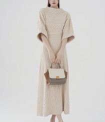 Womens Temperament Waisted Wrap Hip Sweater Long Skirt