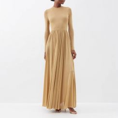 3Pcs Golden Elegant Floor length Dress