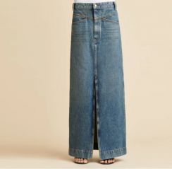 2Pcs Fashion Vintage Denim Long Skirt