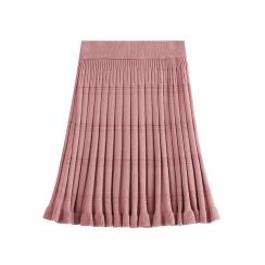 24Pcs Stretch Womens Knit High Waist Short Pleated Skirt
