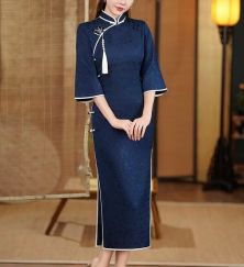 5Pcs Vintage Chinese Long Cheongsam